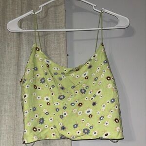 Kendall & Kylie Yellow Blue Crop Camisole